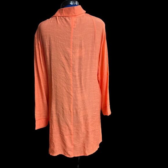 TIME & TRU Orange Top Wrap 3/4 Sleeves Size 3X New With Tags - Picture 4 of 12